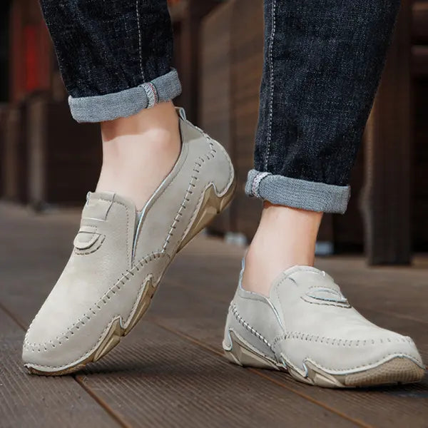 Italian Hand Stitched Plus Size Men's Shoes Low Top Men's Casual Shoes