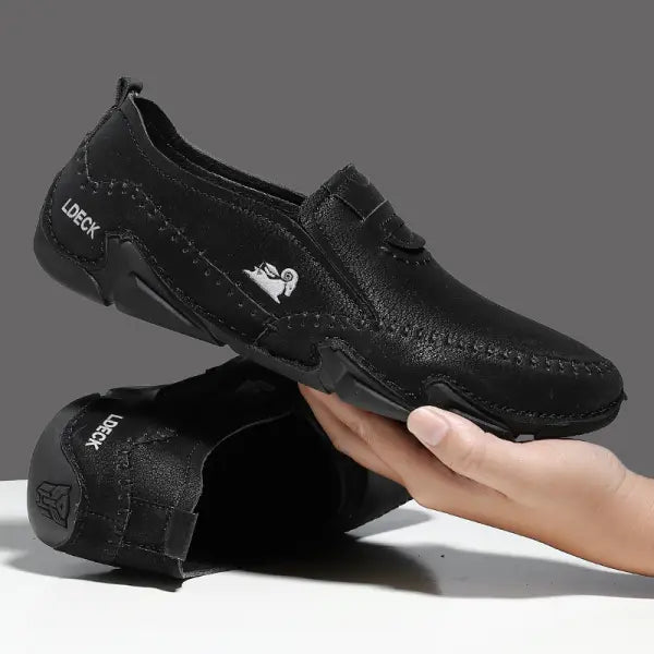 Italian Hand Stitched Plus Size Men's Shoes Low Top Men's Casual Shoes