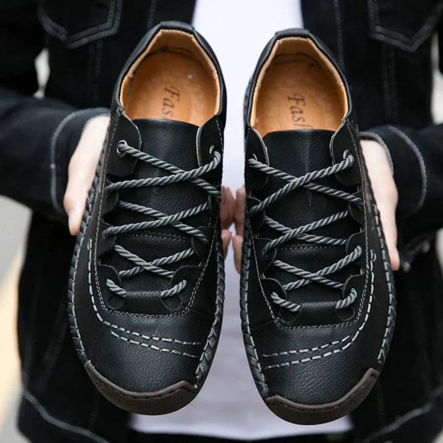 Albert Vegan Leather Sneakers(Black)